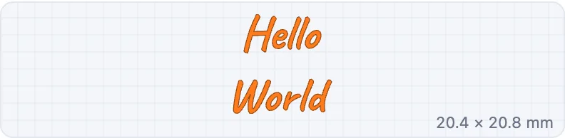 Hello World in Caveat, a handwritten font