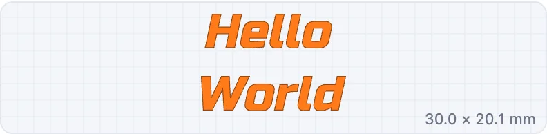 The same two lines in italic, centred