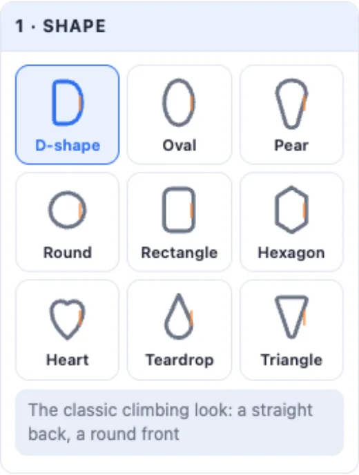 The Shape card with the nine shape tiles