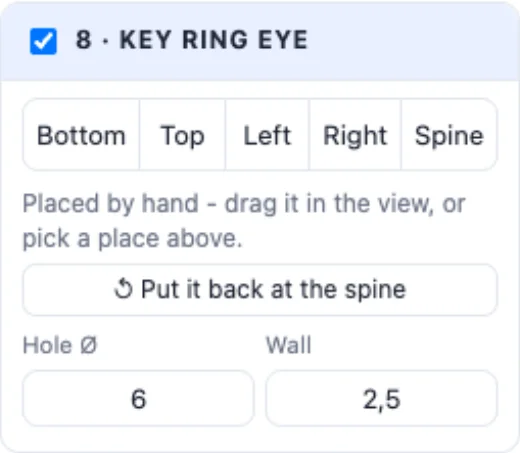 The Key ring eye card
