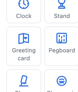 The Greeting card tile in the Generators list