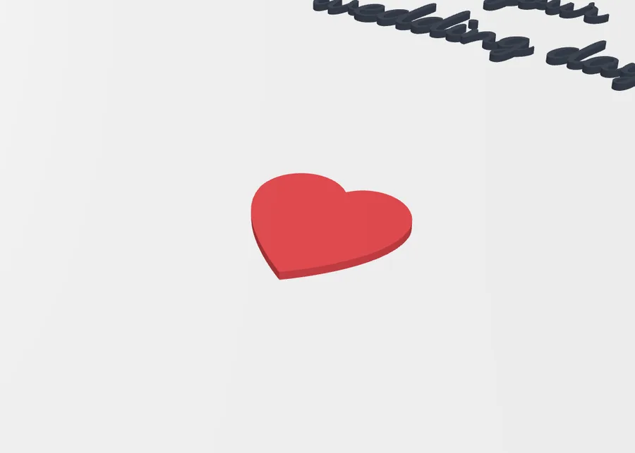 The red heart raised on the inside page
