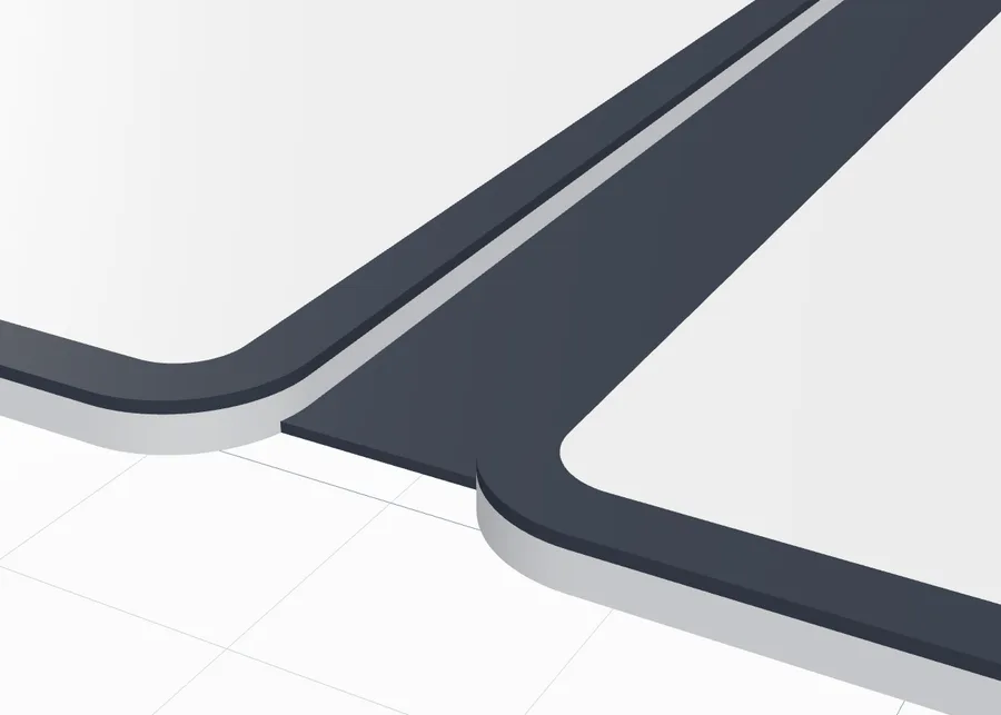 A flat border inlaid level with the page