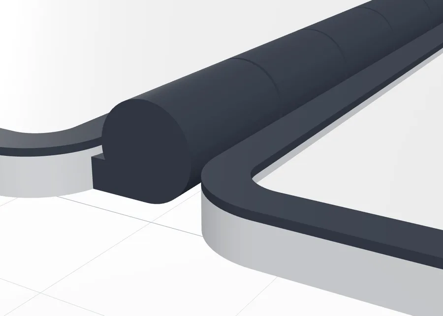 Knuckles: a pin hinge printed in place on the spine