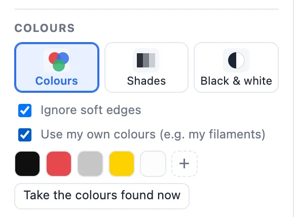 Use my own colours on: the palette's swatches, one changed to red