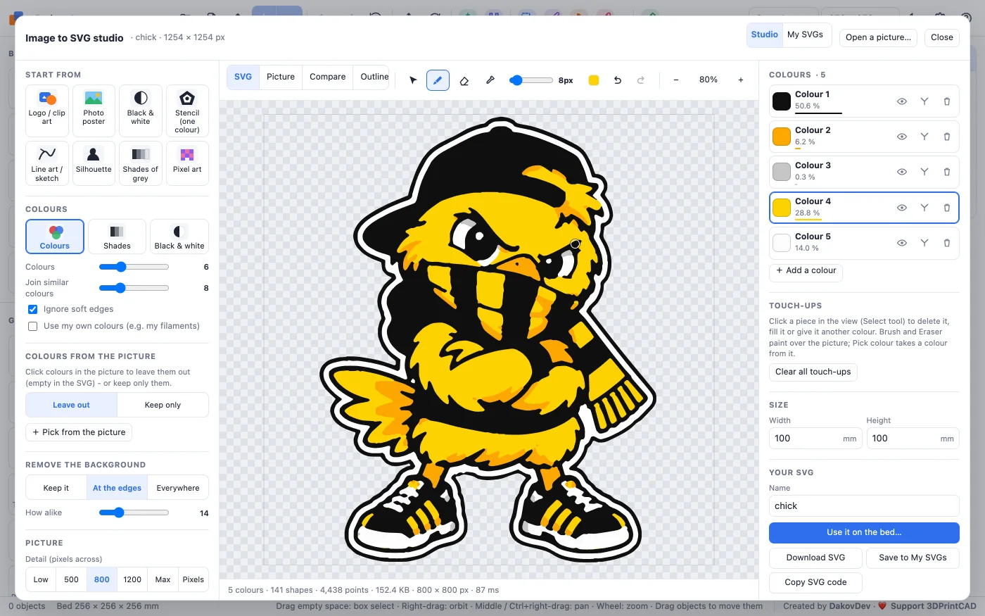 The brush painting yellow over the chick's cap