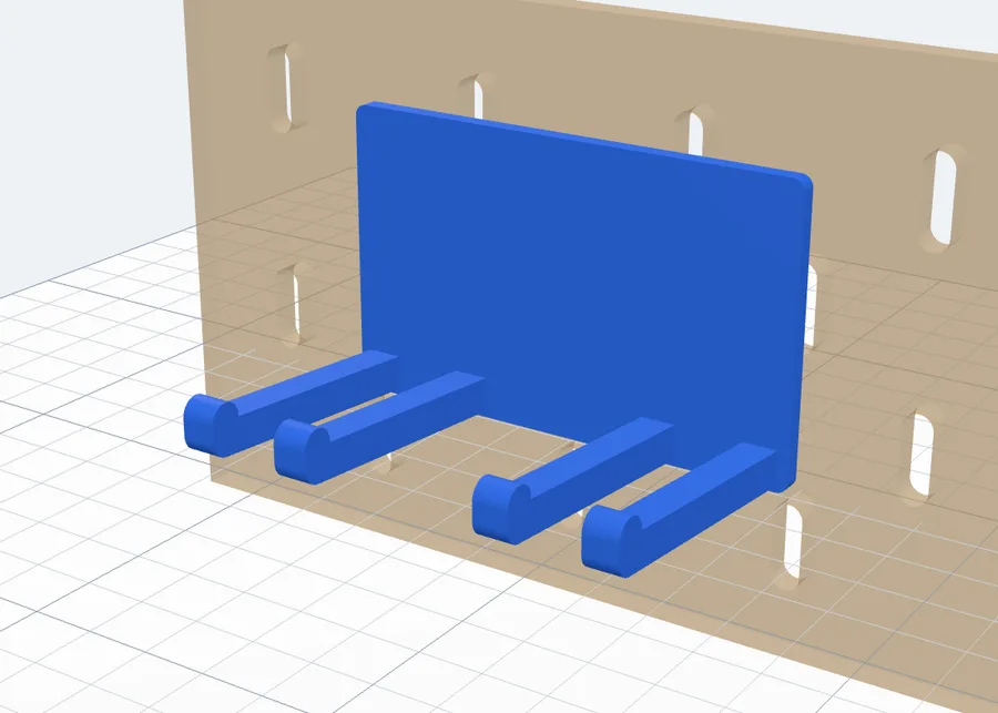 Two forks with a 12 mm gap each, on the board