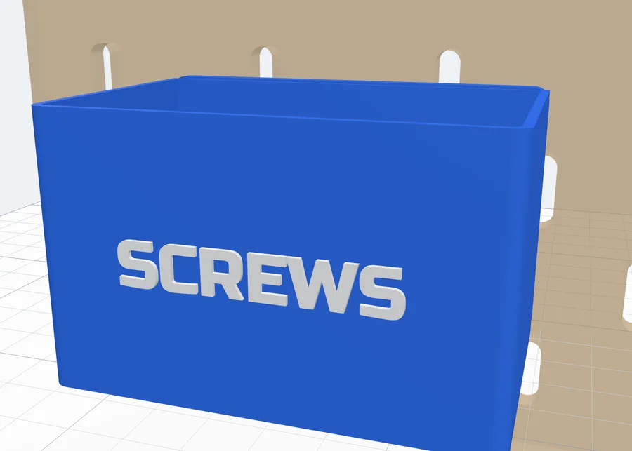 A box with SCREWS raised on its front in white