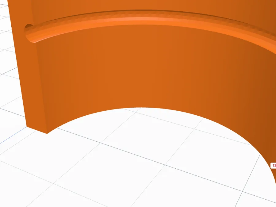 A round groove inside the tube