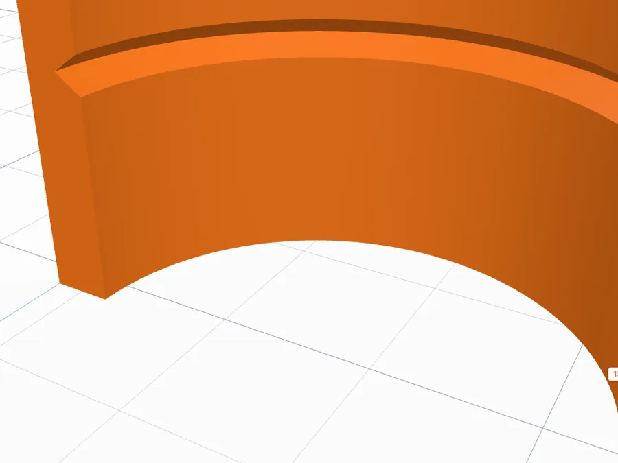 A V-groove inside the tube