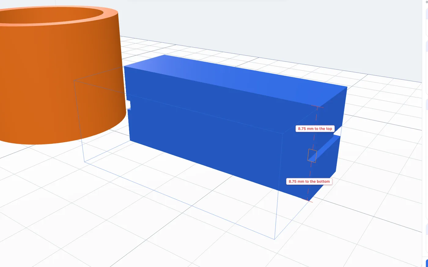 A box shown cut open with a square groove all the way round its outside