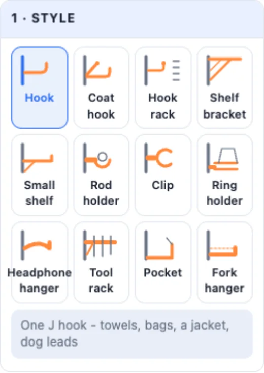 The Style card with the 12 style tiles