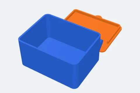 A box with a hinged lid