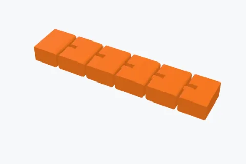A bar made into bendable print-in-place segments