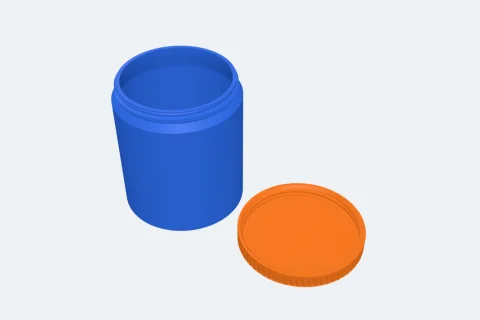 A jar with a screw lid
