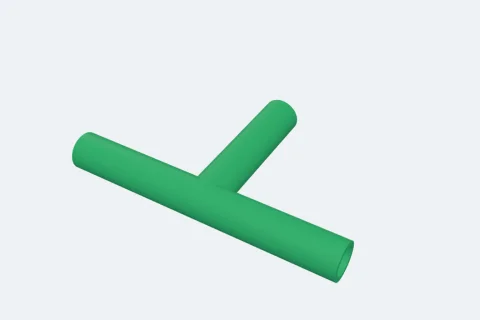 A tee of pipes