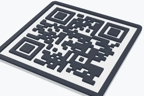 A 3D printed QR code plate