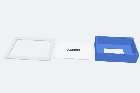 A 3D printed inspection box: a box for a hole in the wall, a frame and a lid